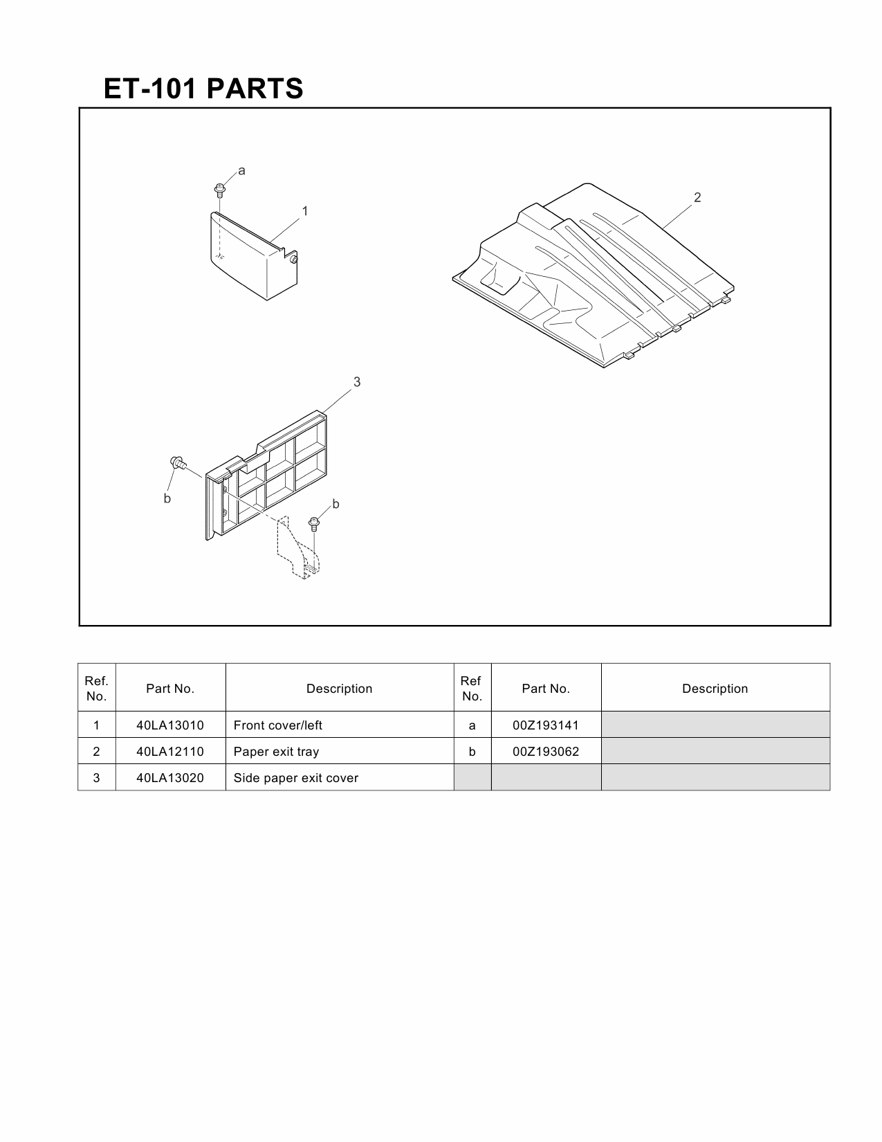Konica-Minolta Options ET-101 A0GF Parts Manual-3